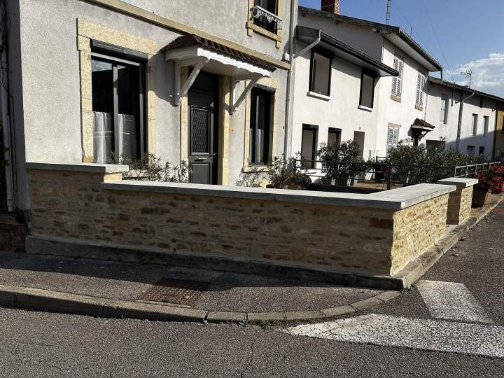 Cloture sur muret avant